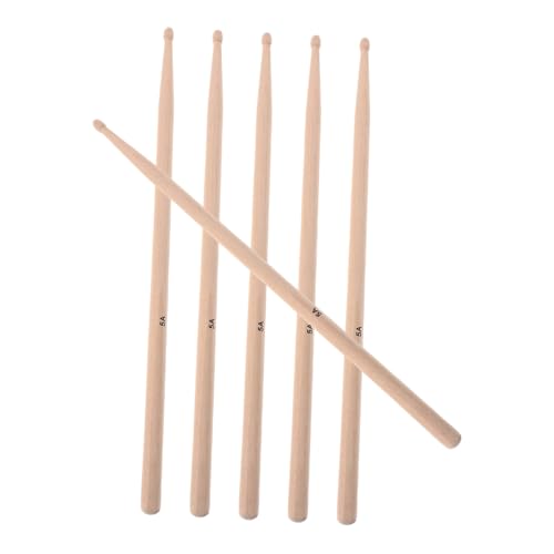 Baquetas de madera Totority, paquete económico para práctica y actuación, tamaño 5A, color beige