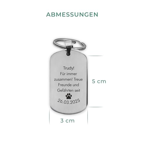 LAUBLUST Personalisierter Schlüsselanhänger mit Foto & Widmung als Personalisiertes Geschenk für Tierbesitzer ink. Geschenkbox - Personalisierte Geschenke für Hundebesitzer & Katzenbesitzer, Haustiere
