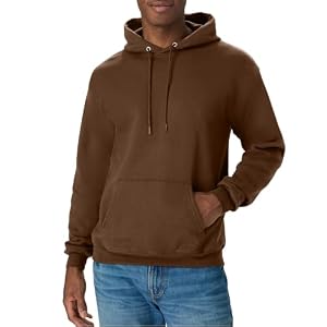 Hanes Comfortblend EcoSmart Hoodie, Midweight Fleece, Pullover Hooded Sweatshirt for Men, Army Brown, Large
