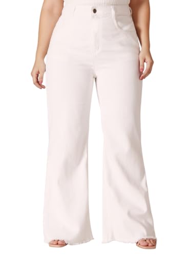 Image of Miss Chase A+ Women's Wide-Leg High-Rise Regular-Length Stretchable Shaping Denim Jeans