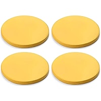 Lot de 2/4 coussins de chaise ronds en cuir imperméables et antidérapants pour salle à manger et cuisine, couleur café, 40 cm, confortables