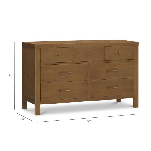 Image of NAMESAKE Nantucket 7-Drawer Wide Assembled Dresser (56 inch) in Natural Walnut, Greenguard Gold Certified