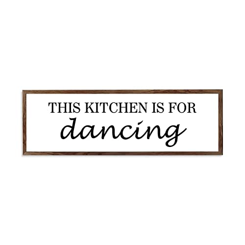 Plaque de cuisine en bois This Kitchen Is For Dancing, déco murale pour animer votre intérieur