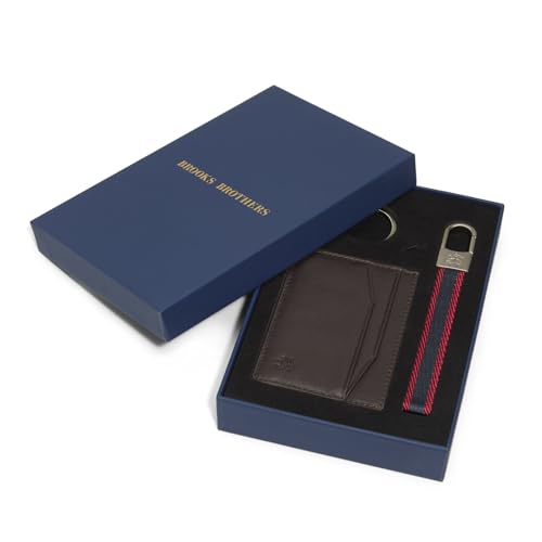 Brooks Brothers Men's Cardholder KC, Dark Brown4
