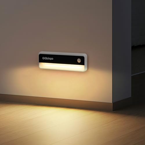 UMLAEN Motion Sensor Night Lights, 1800mAh Rechargeable Motion Activated Night Light, 3000K Battery Operated LED Sensor Light Indoor for Stair, Bedroom, Stairway, Hallway, Kitchen, Cabinet, Closet
