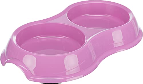 Trixie 24985 Doppelnapf, Kunststoff, 2 × 0,2 l/ø 11 cm/26 × 4 × 14 cm