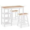 vidaXL-Set-Muebles-Bar-3-Piezas-Blanco-Mobiliario-Mesa-Silla-Alta-Salon-Cocina vidaXL-Set-Muebles-Bar-3-Piezas-Blanco-Mobiliario-Mesa-Silla-Alta-Salon-Cocina
