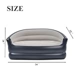 Twin Size Inflatable Couch Outdoor Air Sofa with Air Pump, Lightweight Lounger Sofa for Camping, Comfortable Inflatable Sofa for Lounging Twin Size Inflatable Couch Outdoor Air Sofa with Air Pump Lightweight Lounger Sofa for Camping Comfortable Inflatable Sofa for Lounging