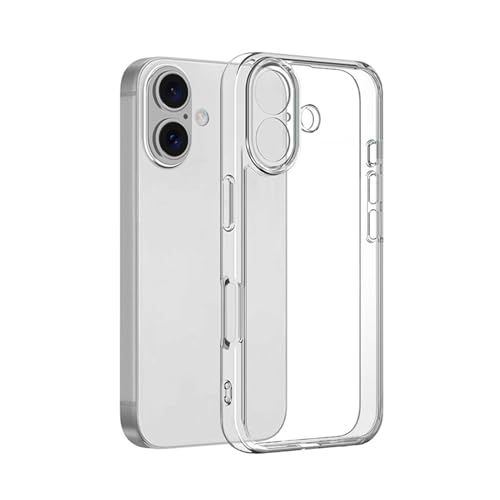 MZKLQVE Phone Case for iPhone 17 6.3-inch, 360° Full Body Cover Soft Shockproof Scratch Resistant Transparent Bumper Slim Case (Clear)
