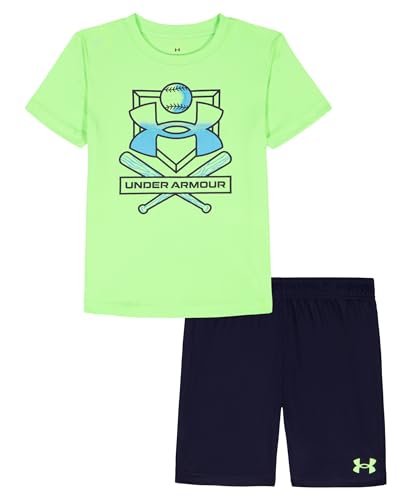 Image of Under Armour Boys' 2-piece Short Sleeve Graphic T-Shirt and Shorts Set, Lightweight & Breathable