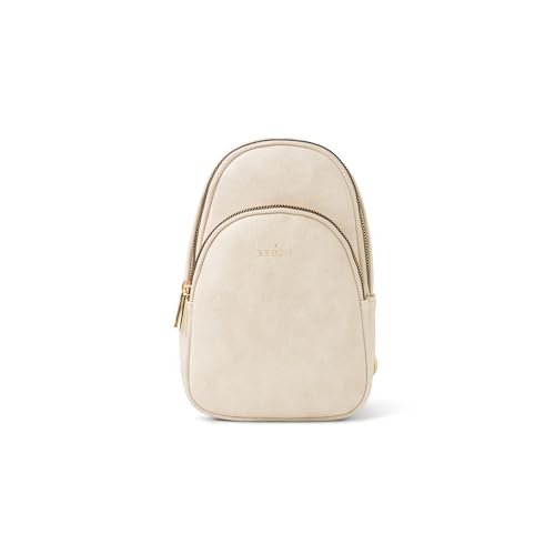 Sac à bandoulière en cuir végétalien pour téléphone portable et petit sac banane femme