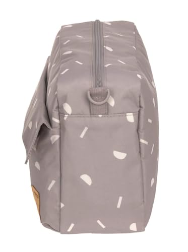 LÄSSIG Baby Kinderwagenorganizer Umhängetasche Kinderwagentasche inkl. Kinderwagenbefestigung/Casual Buggy Organizer Bag Blocks taupe
