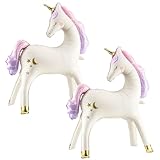 2 Stück Einhorn Luftballons, XXL Folienballon Einhorn Aufblasbar, einhorn...