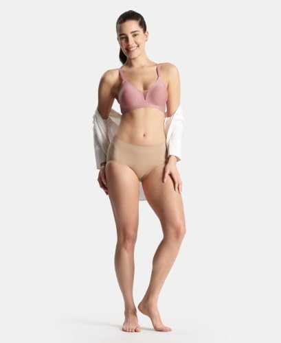 Image of Jockey 1827 Women's High Coverage Microfiber Nylon Elastane Stretch Mid Waist Hipster with No Visible Pantyline