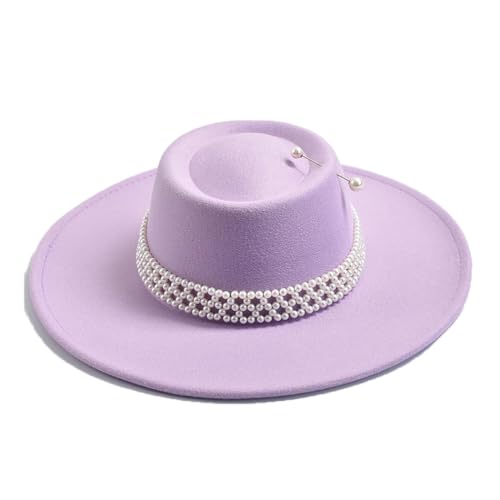 Chapeau Fedora femmes à large bord pour robe de bureau et grands mariages