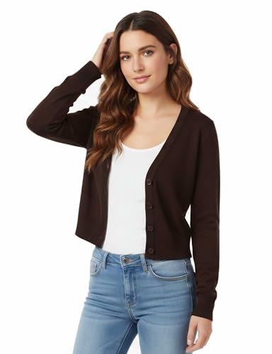 Image of Allsense Women's Cropped Bolero Shrug Cardigan | 3 /4 Sleeve, Button Down, Lightweight Knit Sweater