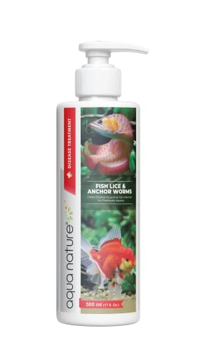 AquaNature® Fish Lice & Anchor Worms Treats External Parasitical Fish Infection for Freshwater Aquarium. (500ml)