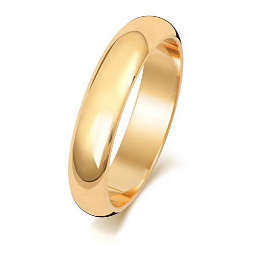 Alliance or 375 Forme D 4mm bague de mariage élégante pour homme et femme