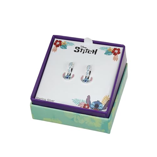Pendientes de Aro Disney de Stitch en Plata de Ley para Niñas 4