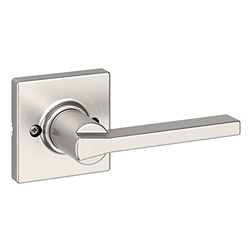 Image of Kwikset Casey Interior Passage Door Handle, Lever for Closet and Hallway Doors, Reversible Non-Locking Handle Lever, Satin Nickel, with Microban Protection (Pack of 6)