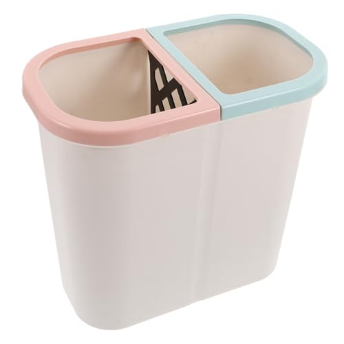 Caneca de basura doble compartimento blanca