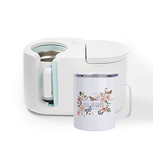 Pyd Life Sublimation Mugs Blank Stainless Steel Coffee Tumbler 10 Oz White Double Walled Coffee Camping Mugs With Handle And Lid For Cricut Mug Press Machine Heat Transfer Print 4 Pack #TOP3