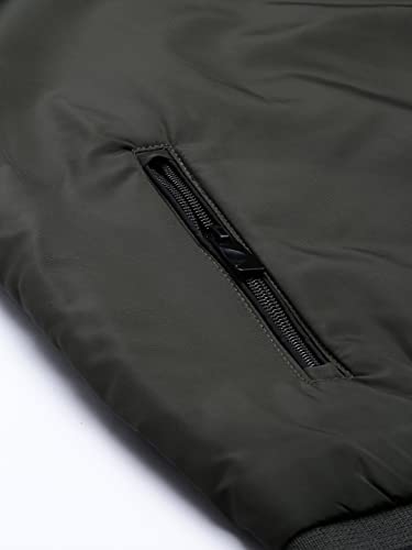 Image of The Indian Garage Co Men Slim Fit Solid Bomber Jackets
