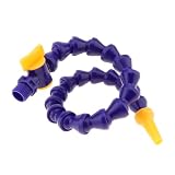 5 Pcs 23.6' 3/8PT Flexible Coolant Pipe, CLAHJQX Round Plastic Flexible Air Nozzle Water Oil Coolant Pipe Hose Adjustable with Switch for Hydraulic Machinery, Lathe, Milling, Water Cooling System