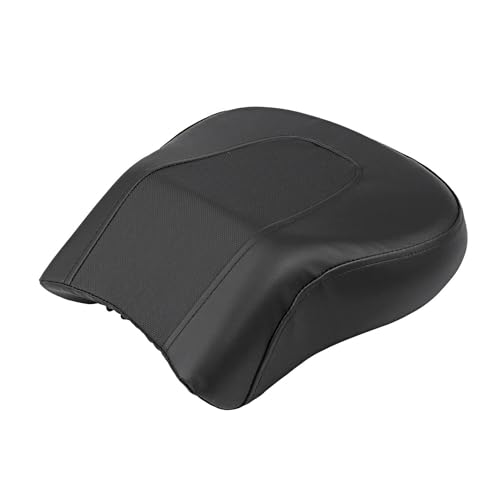Asiento trasero de piel sintética negra para pasajero de motocicleta universal