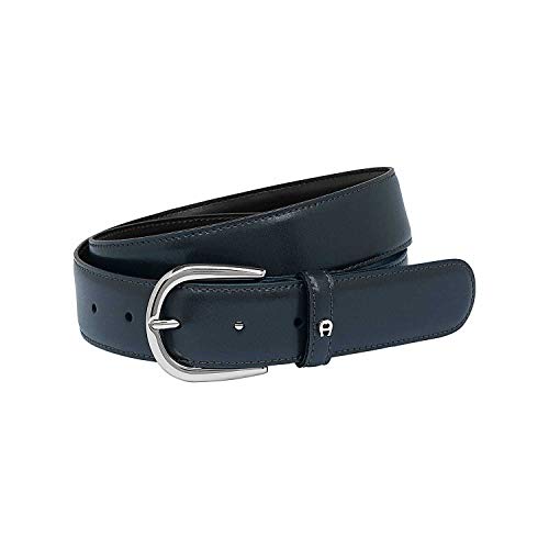 Aigner Pasek Basic z zapięciem S srebrny 126371 niebieski-100 cm