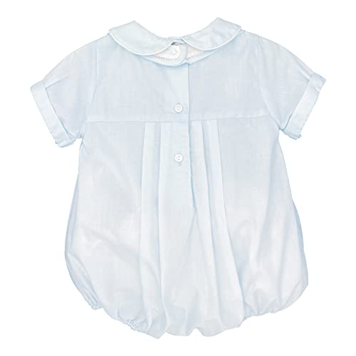 Baby Boys' Romper with Embroidered Sailboat Bib, Blue2