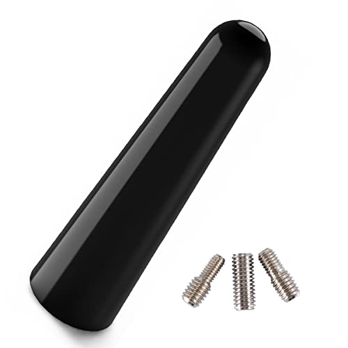Navitec24 Antennenstab Kurzstab Tuning Autoantenne Universal Radio FM AM DAB DAB+ Dachantenne Auto kurz schwarz (5 cm)