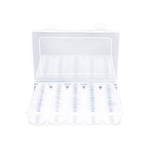 Capsulas para Monedas de 25mm con Caja Organizadora 100 Pzas miniatura 1