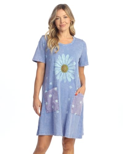 Image of Jess & Jane Women's Happy Days Mineral Washed Cotton Pocket Dress