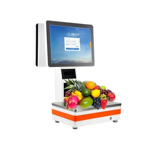 Báscula y caja registradora todo en uno con pantalla dual