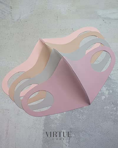 Image of Virtue Code Second Skin Cloth Face Mask Pack. 4 Buttery Soft Masks Washable Fabric