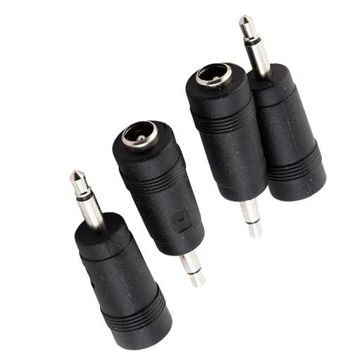 uxcell adaptador conector DC macho 3.5mm a hembra 5.5x2.1mm miniatura 2
