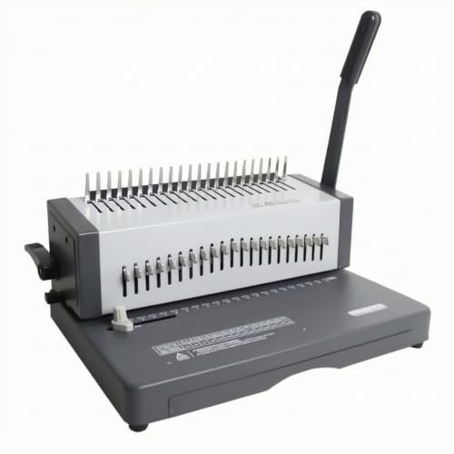 RadianceBiz Machine Reliure à Peigne 21 Robuste Relieuse à Peigne Manuelle Professionnel Relieuse Manuelle Poignée Longue pr Écoles