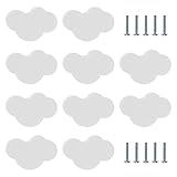 Bitray Soft Rubber Knobs 10Pcs Cartoon Cloud Shape Cabinet Knobs Silicone Door Knobs Cute Knobs for...