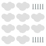 Bitray Soft Rubber Knobs 10Pcs Cartoon Cloud Shape Cabinet Knobs Silicone Door Knobs Cute Knobs for...