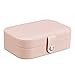 BESPORTBLE Schmuck Lagerung Box Tragbare Einfache Multifunktionale Zwei- Schicht Lagerung Box für Damen Reise Schmuck Lagerung Box (Orange)
