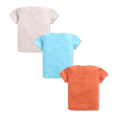 Image of Amazon Brand - Jam & Honey Boys Half Sleeve Graphic Printed T-Shirt | Round Neck | Regular Fit | Cartoon Characters (Available from 4-8 Years) (Pack of 3)
