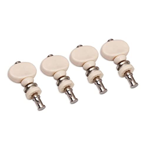 Holibanna 4pcs Ukulele Tuning Pegs Machine Heads Durable Hard Accurate Tuning for Ukulele Other Instruments present for Enthusiasts White Color