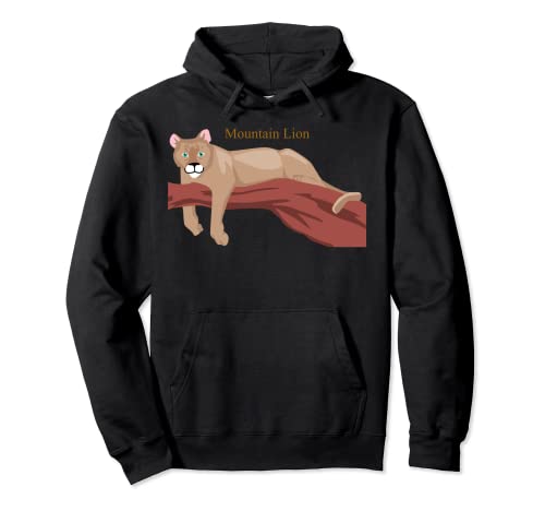 Sweat à capuche mountain lion puma illustration d'art sauvage pour homme et femme