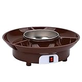 GYZOUKA Elektrischer Schokoladenfonduetopf, 10oz Edelstahl-Schokoladenschmelztopf, für Party, Hochzeit, Geburtstag, Familientreffen (EU-Stecker 220 V)