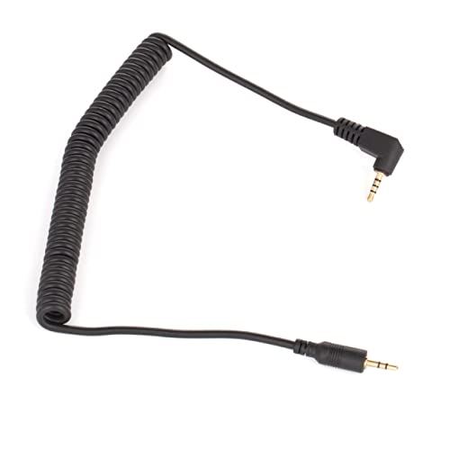 vhbw Cable Compatible con Panasonic DMC G2, DMC G1, DMC G10 cámara, DSLR   Cable de conexión, 110 cm, Espiral
