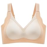 Necalisi sexy Outfit für Damen hellgelb Damen Sport BH Starker Halt Große Größe Gekreuzt Rücken Gepolstert Fitness Lauf Joggen Yoga Bra BH für große Brust 90E