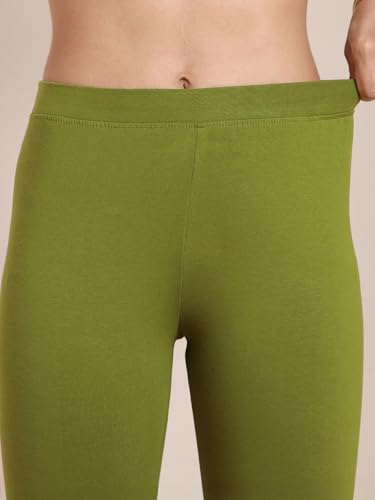 Image of TWIN BIRDS Super Stretchable Cotton Elasthane Fabric Ankle Length Leggings for Women