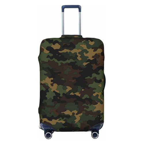 Camouflage Pattern Luggage Cover Washable Stretch Suitcase Protector Anti-Scratch Travel Luggage Sleeve Elastic Baggage Cover Fits 18-32 Inch