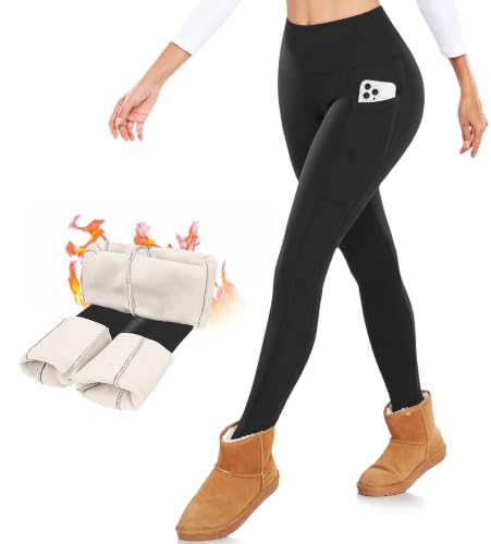 Image of DHSO Fleece Lined Leggings Women - Thick Winter Thermal Warm Pants